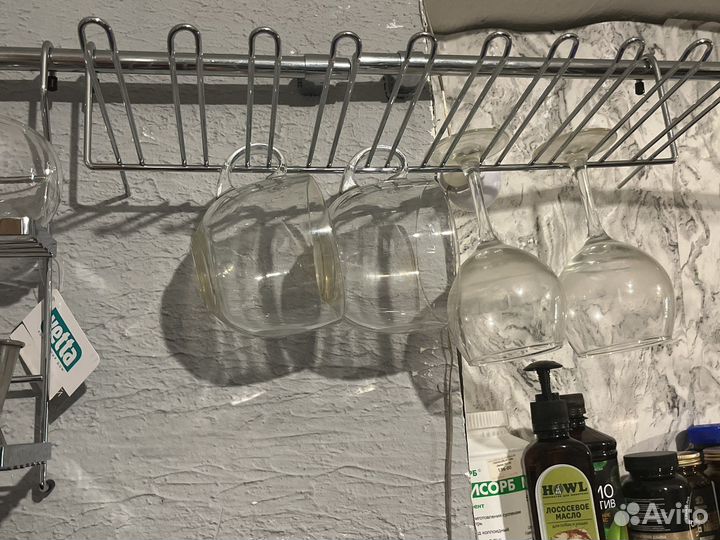 Рейлинг с комплектацией для посуды