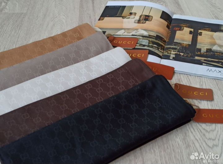 Палантин Кашемир Gucci розовый 10 цветов