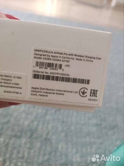 Беспроводные наушники apple airpods pro оригинал