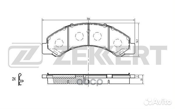 Колодки торм. диск. задн. Isuzu ELF (NKR8 NKQ