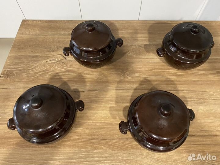 Горшок для запекания, с ручками