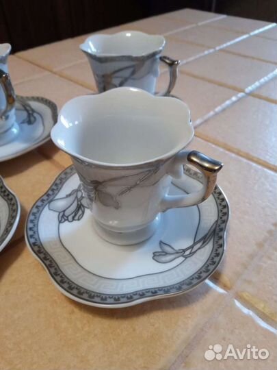 Кофейный набор,4ед. фарфор-Yamasen(Япония)