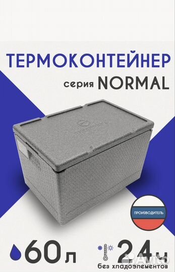 Термоконтейнер для еды 60 литров normal