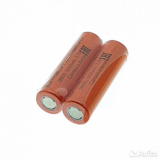 Аккумулятор Орбита 18650 5200mA, 3,7 В, 2 шт