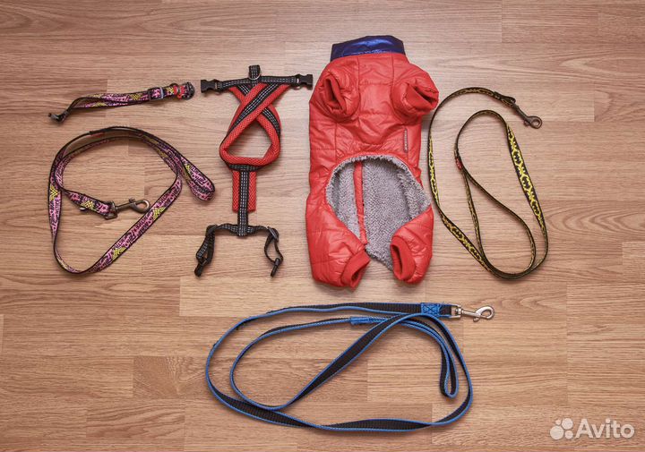 Амуниция для собак(комбинезон, поводки)
