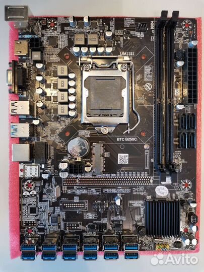 Материнская плата на 12 карт для майнинга B250C