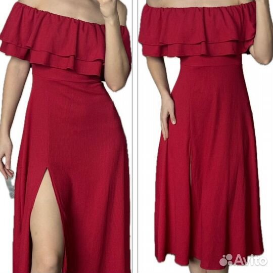 Красное вечернее платье в пол, Mohito, 42-44 р