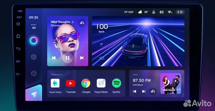 Магнитола 2 din android 9 дюймов 4/64 бу