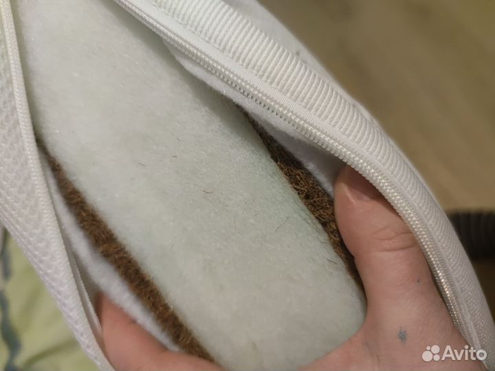 Матрас для овальной кроватки 75*125