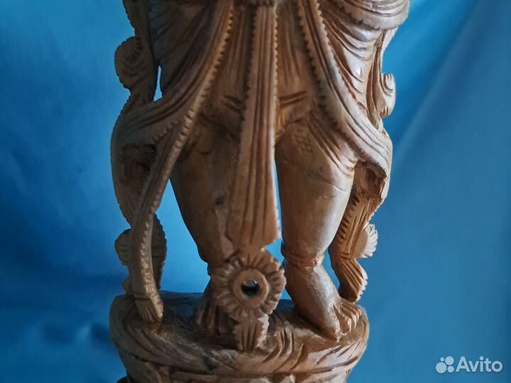 Антикварная Статуэтка Ганеша из красного дуба