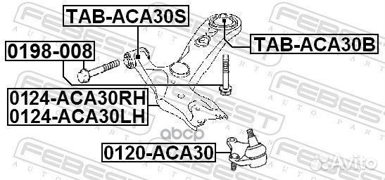 Болт 0198-008 Febest