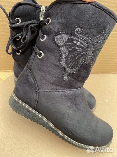 Замшевые сапожки женские