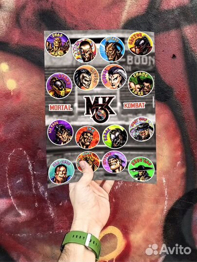 Стикеры/Наклейки Мортал Комбат/Mortal Kombat 3