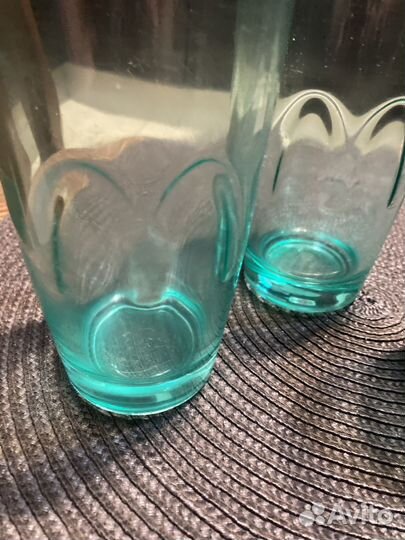 Стаканы Магдональдс - зеленое стекло