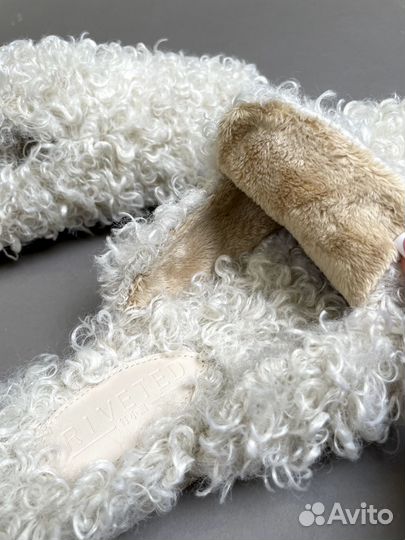 Мюли сабо меховые