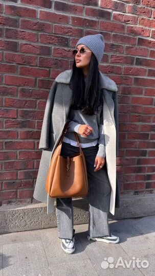 Saint laurent шоппер кожаный gold бьюти серия