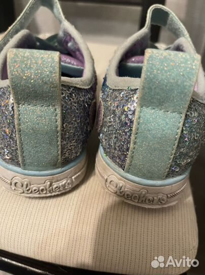 Кеды skechers 31 для девочки светящиеся