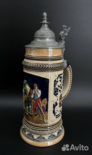 Большая антикварная пивная кружка Marzi & Remy