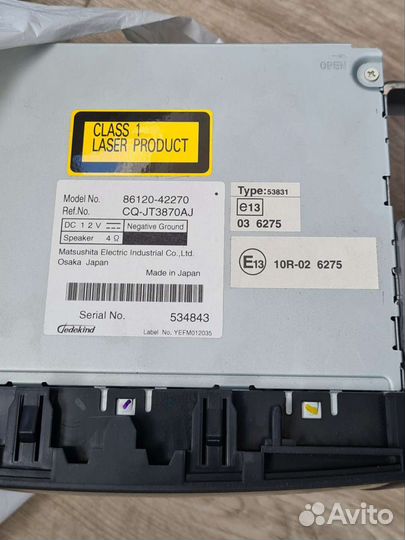 Продам автомагнитолу toyota rav4 (2012)