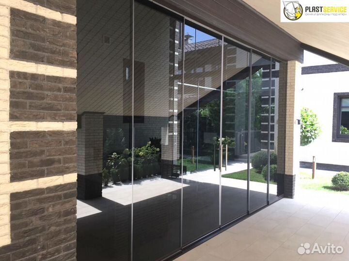 Безрамное остекление, окна пластиковые алюминиевые