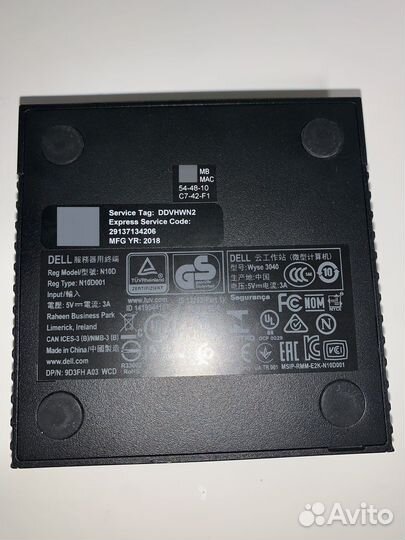 Тонкий клиент Атом x 5 dell wyse 3040