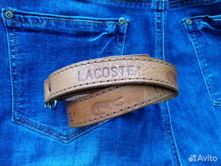 Ремень натуральный кожаный Lacoste