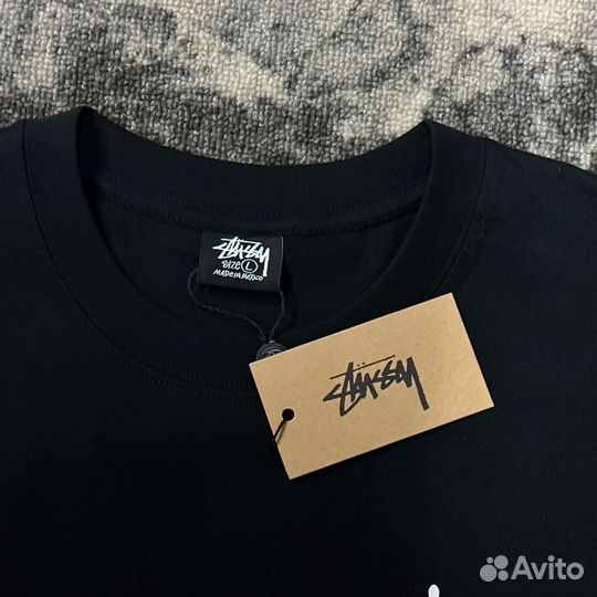 Футболка Stussy angel ангел черная