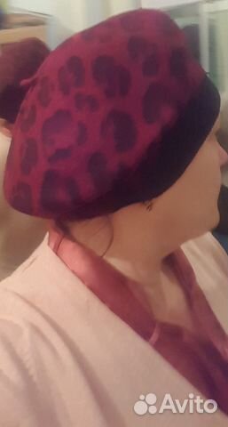 Берет фетр бордо