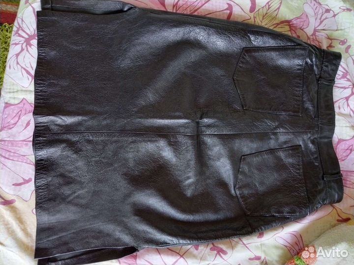 Кожаная юбка натуральная 42