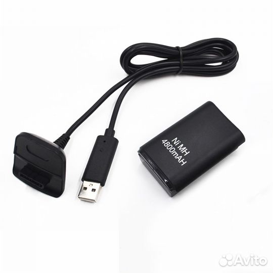 Xbox 360 Аккумулятор 4800 мАч и кабель для зарядки