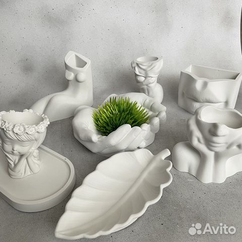 Изделия из гипса коллекция white кашпо подставка
