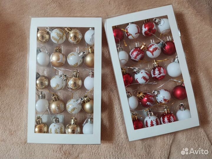 Набор новогодних шариков, украшения, шарики