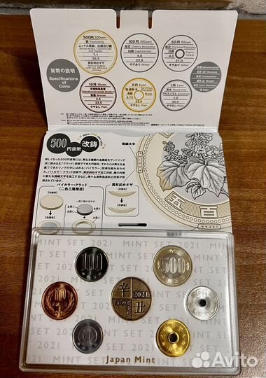 Официальный годовой набор монет Японии 2021
