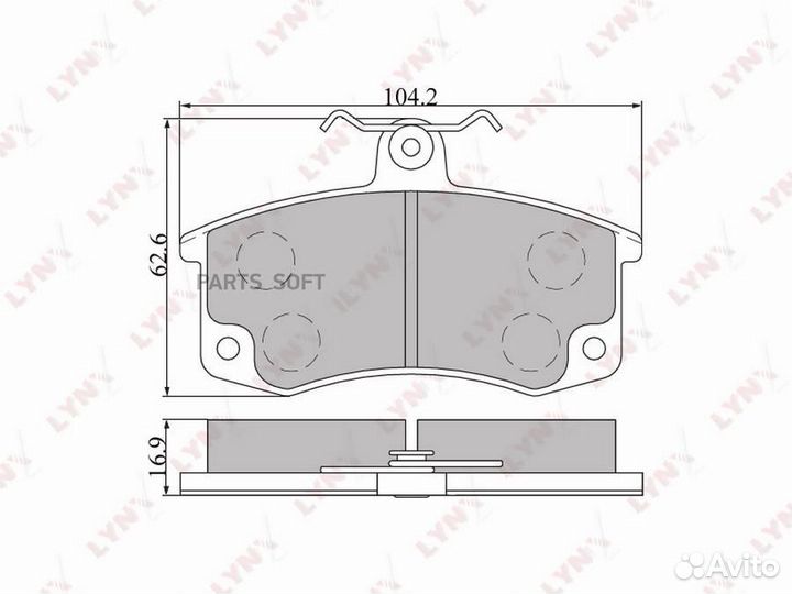 Lynxauto BD4601 Колодки тормозные ваз 2110/2111/21