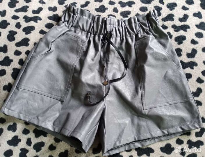 Шорты экокожа
