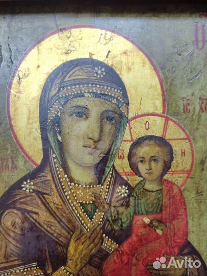 Старинная икона Смоленская божья матерь