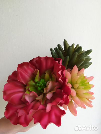 Суккуленты искусственные цветы премиум