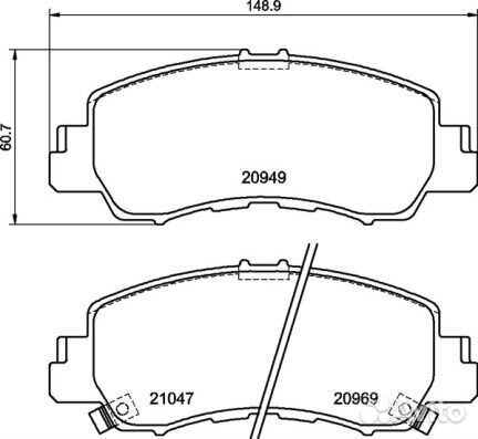 Колодки тормозные дисковые передние для PF 1108