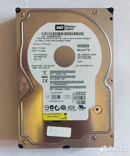 Жесткий диск 250 Гб, (3.5, IDE)