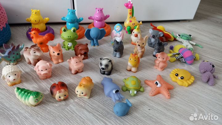 Фигурки животные резиновые 