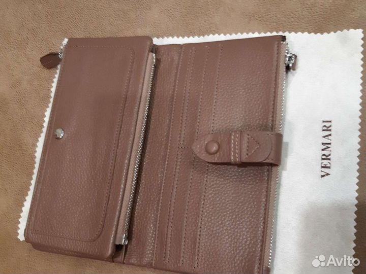 Кошелек женский натуральная кожа коричневый
