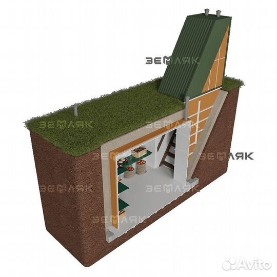 Погреб Земляк Премиум Плюс 2000x2000x2400 мм