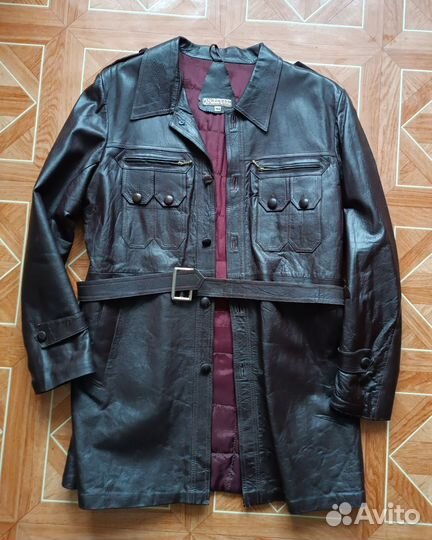 Кожаная куртка мужская 48 50 бу