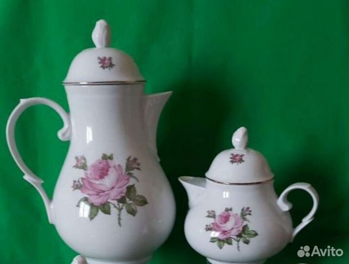 Чайник сервиз мейсенский букет