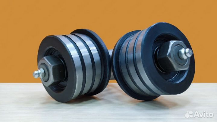 Ролики (2шт) универсальные 203-35 с осью 160x20