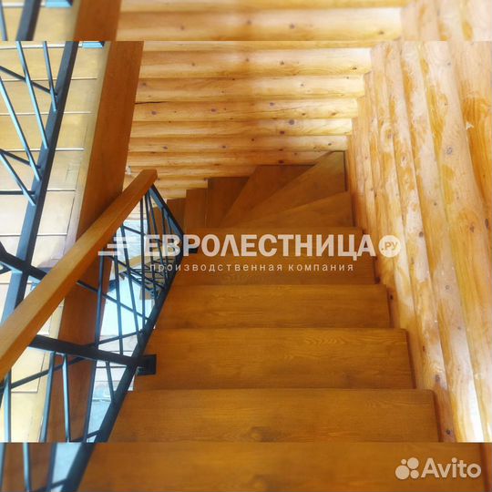 Лестница на металлическом каркасе