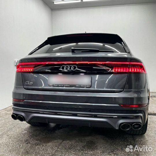 Диффузор с хром насадками на Audi Q8 18- н.в. в