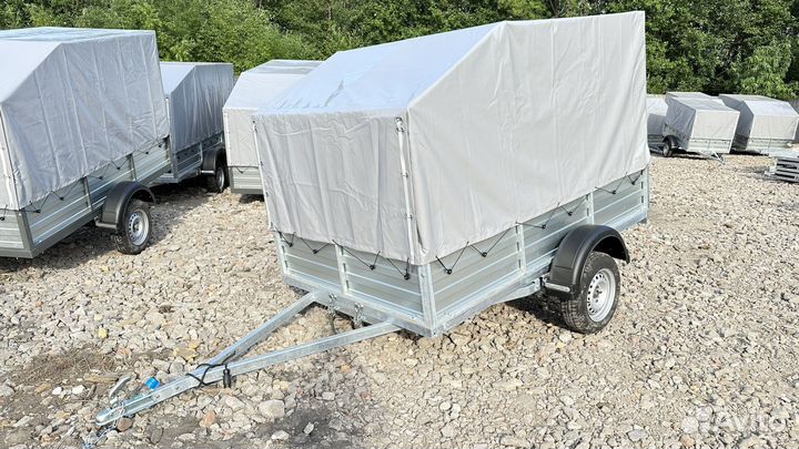 Прицеп 2.5 х 1.5 оцинкованный с тентом и колесами