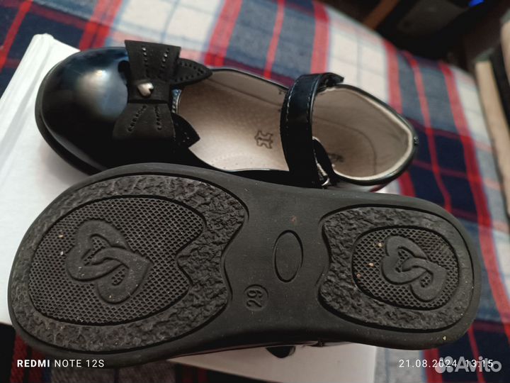 Туфли для девочки 29 размер черные