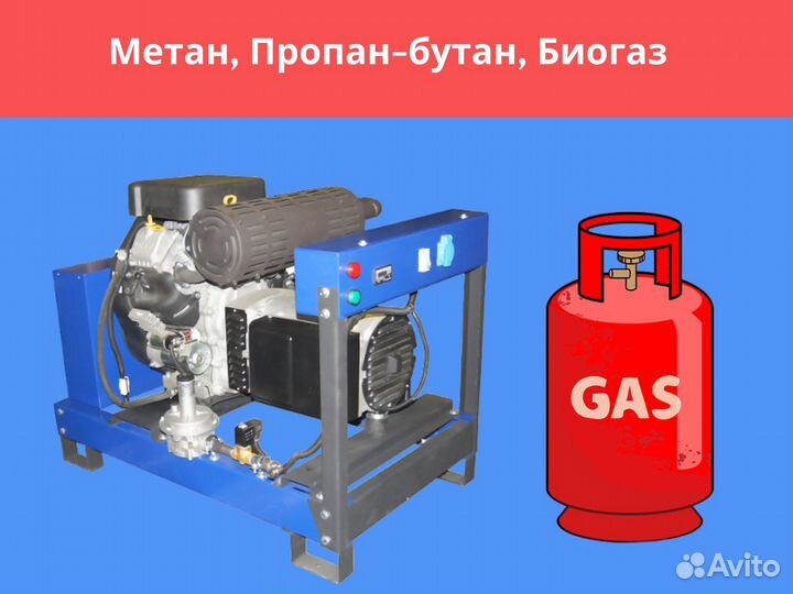 Газовый генератор 16 кВт (на раме)
